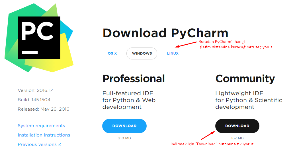 pycharm2 - Python 3 ve PyCharm Kurulumu